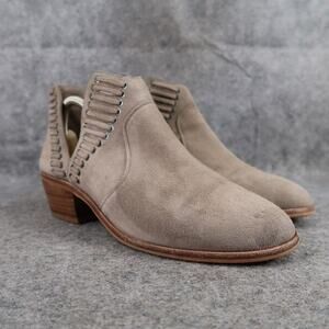 Vince Camuto Shoes Womens 8.5 Bootie Fashion Leather Cutout Block Heel Western